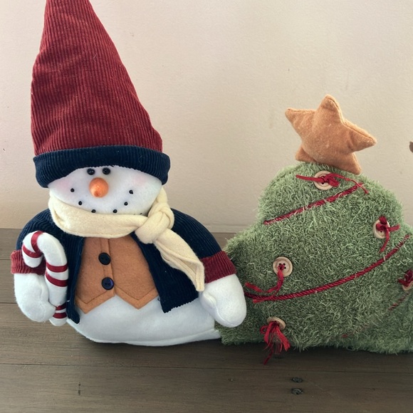 St. Nicholas Square Snowmen Doorstop Plush Christmas Trees - Picture 6 of 16